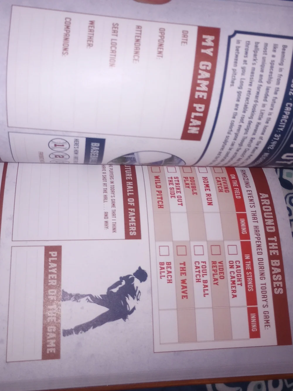 The Ballpark Bucket List Leather Journal - New